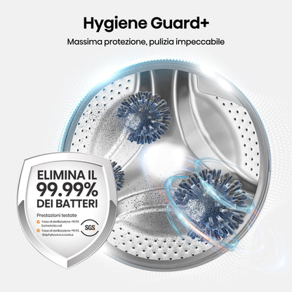 Hisense WD5I8043BWF lavasciuga Libera installazione Caricamento frontale Bianco