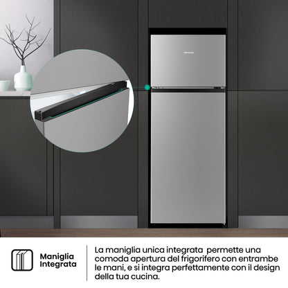 Hisense frigorifero/congelatore RT267D4ADE libera installazione 206L Classe E Profondità ridotta Porta Reversibile