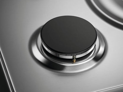 Piano cottura gas EGG3322NVX Domino 29 cm 2 fuochi Bruciatori Fiamma Pura Griglie in Ghisa Estetica Inox