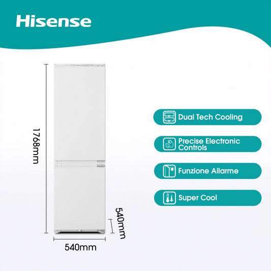 Hisense RIB312F4AWE frigorifero con congelatore Da incasso 246 L Bianco