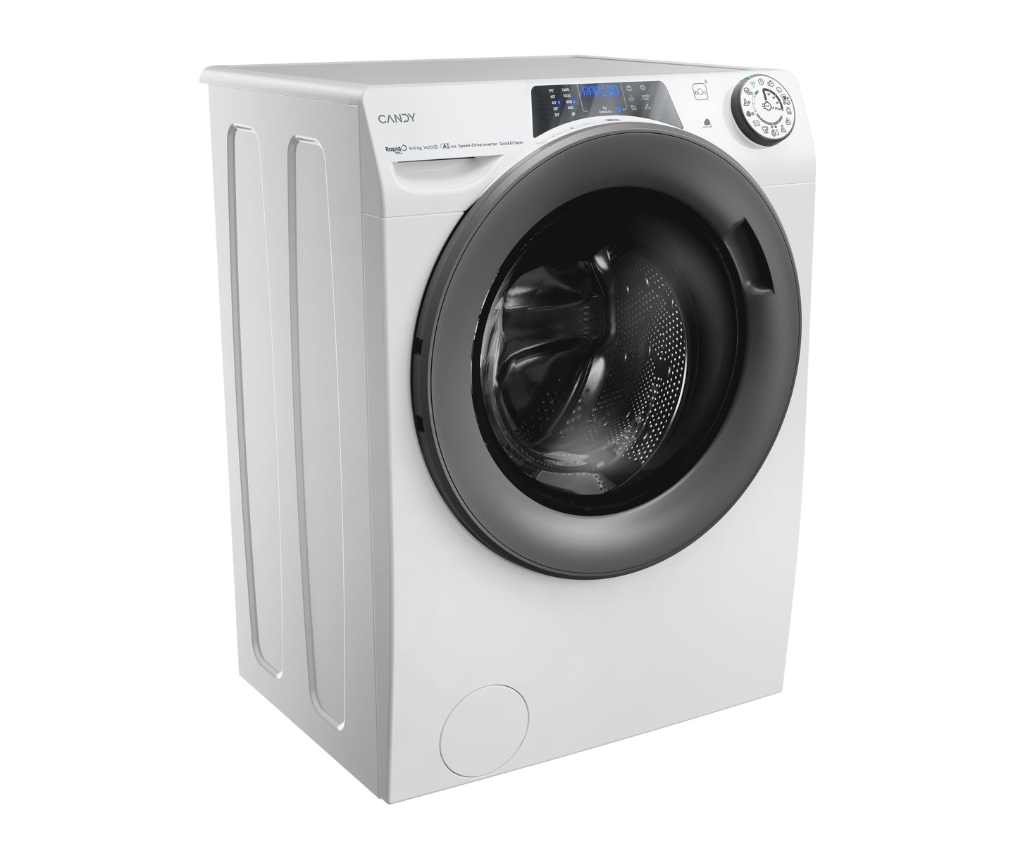 Candy RapidÓ PRO , Lavasciuga Slim 8+5 KG, 30% più efficente della classe A, 1400 giri, Bianco, Inverter, Vapore, Wi-Fi, RPW4856BWMR9/1-S