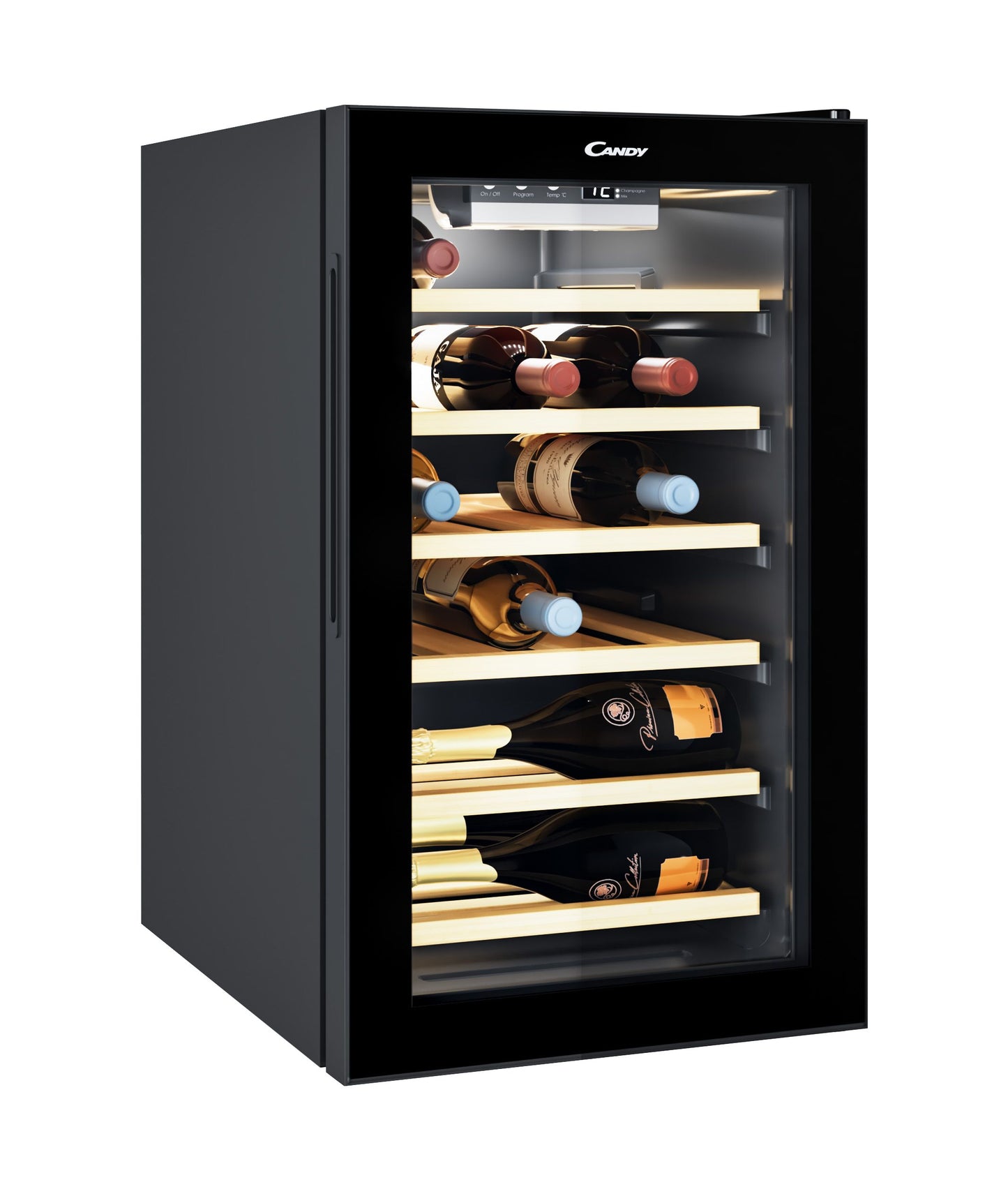 Candy DiVino CWCEL 210/N Cantinetta vino con compressore Libera installazione Nero 21 bottiglia/bottiglie