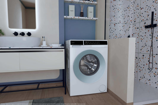 Candy Easy, Lavatrice Slim 7 KG, 15% più efficente della classe A, 1200 giri, Bianco, Inverter, Fresh Vapor, EY 27SE7-S