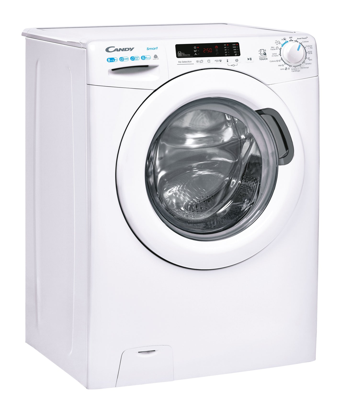 Candy Smart CSWS 4852DE/1-11 lavasciuga Libera installazione Caricamento frontale Bianco