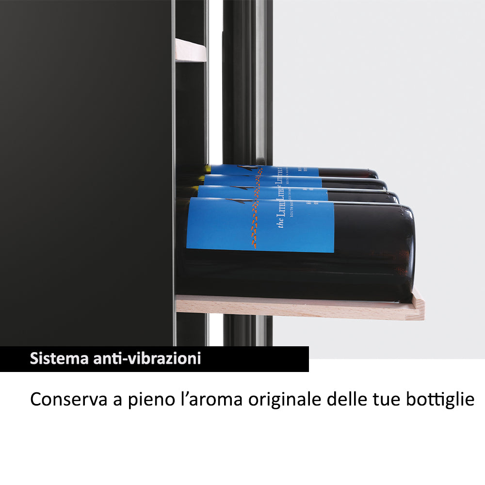 Haier Wine Bank 50 Serie 5 HWS79GDG Cantinetta vino con compressore Libera installazione Nero 79 bottiglia/bottiglie